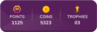 student learning summary with points coins